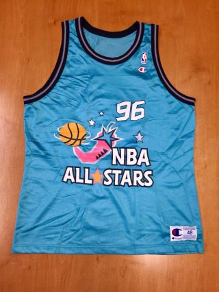 Vintage 1996 Nba All Star Game Champion Jersey Jordan Penny Ewing Miller Kemp