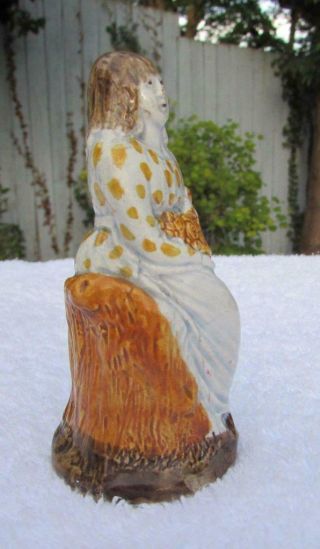 19thC Antique Prattware Pearlware Staffordshire Pottery Figure / Candle Snuffer 4
