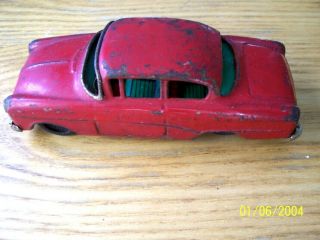 Antique Pressed Metal Toy Car Red,  Opal.  Made In Japan.