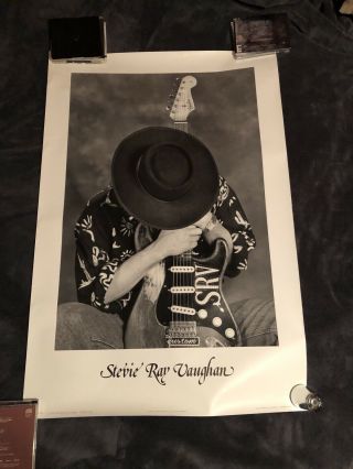 Stevie Ray Vaughan " Srv " The Final Bow John Berry Vintage Poster 1990