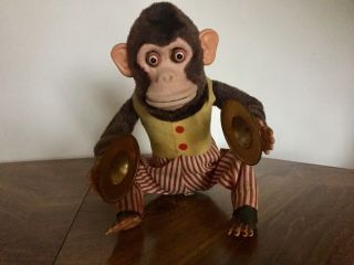 Musical Jolly Chimp C.  K.  Japan Vintage Mechanical Toy