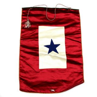 Us Wwii Service Flag - Window Banner 1 Star Patriotic Son In Service