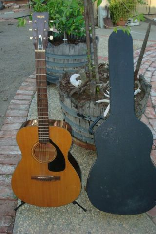 Vintage Yamaha Fg - 110 Red Label Nippon Gakki Acoustic Guitar In Case