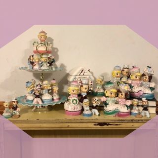 Vintage Enesco Sweet Shoppe winking cupcake candy girl figurine 4