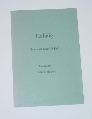 Seamus Heaney - Hallaig - 2002 Signed Numbered Limited Edition No.  48 Of 50 Rare