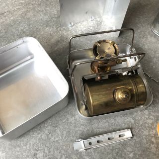 VINTAGE Optimus 99 Gasoline Stove Made In Sweden Like 1970s Plus Gas Can 2