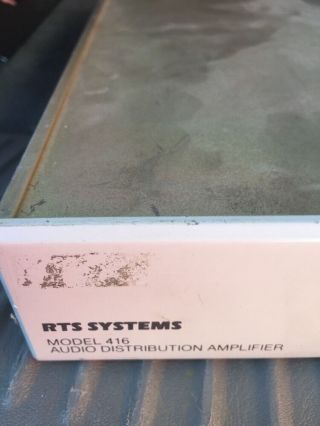 RTS Systems 416,  6 Channel Audio Distribution Amplifier,  Vintage Unit 2
