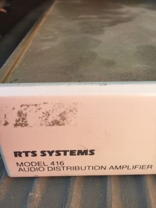 RTS Systems 416,  6 Channel Audio Distribution Amplifier,  Vintage Unit 3