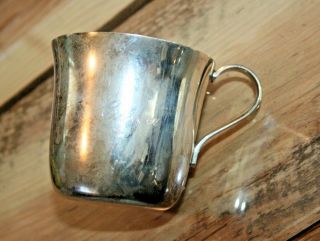 VINTAGE TIFFANY & CO.  MAKERS STERLING SILVER BABY MUG CUP 23498 Engraved 2