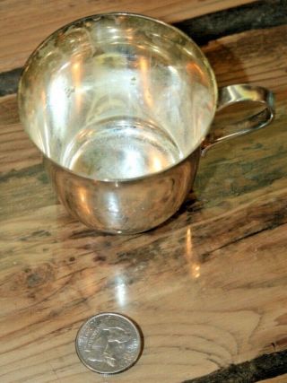 VINTAGE TIFFANY & CO.  MAKERS STERLING SILVER BABY MUG CUP 23498 Engraved 3