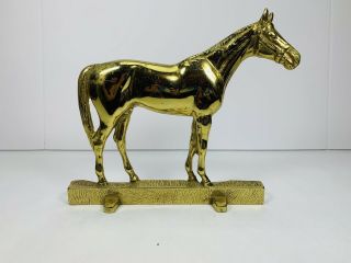 Vtg Virginia Metalcrafters Solid Brass 18 - 9 1949 Horse Citation Doorstop 9 5/8 "