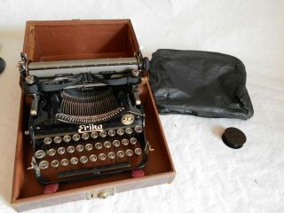 Vintage Typewriter Seidel & Naumann Erika 1920s Portable And Case