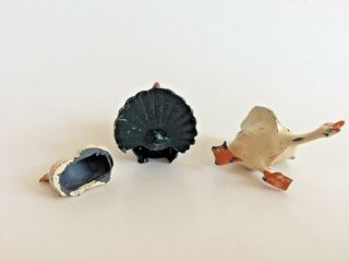 Vintage Cast Iron Miniature Farm Birds ENGLAND 2