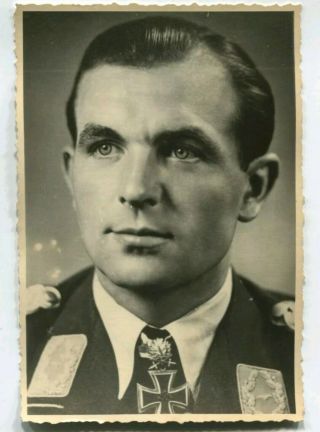 German World Warii Archived Photo Flying Ace With Name On Back