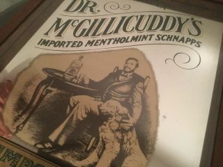 VINTAGE DR.  McGILLICUDDY’S IMPORTED MENTHOL SCHNAPPS MIRROR SIGN 4