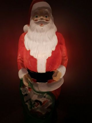 Vintage 46 " Empire Blow Mold Christmas Santa Light Up