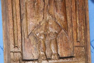 Large 16h / 17th Century CARVED OAK PANEL OF A MAN French c.  1600 Medieval Gothic 3