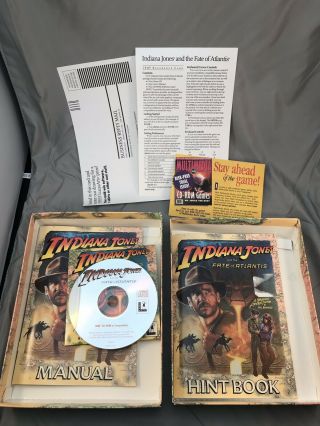 Vintage PC Game - Indiana Jones and the Fate of Atlantis (PC,  1992) CD - ROM 2