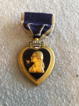 Us Military Purple Heart Medal With Ribbon And Pin