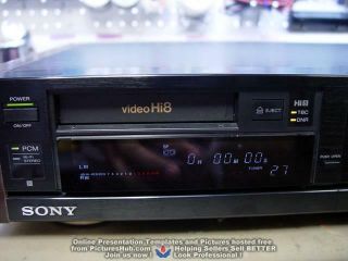 Sony EV - S3000 8mm Hi8 PCM Stereo HiFi Editing VCR RARE - 90 Days 3