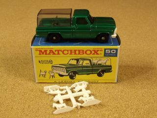 Old Vintage Lesney Matchbox 50 Ford Kennel Truck Box