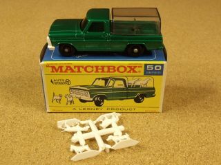 OLD VINTAGE LESNEY MATCHBOX 50 FORD KENNEL TRUCK BOX 2