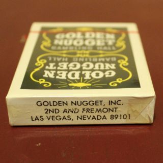 Vintage 1970s GOLDEN NUGGET GAMBLING HALL Black Deck Cards,  Pair Dice 4