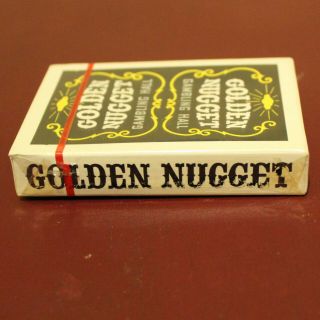 Vintage 1970s GOLDEN NUGGET GAMBLING HALL Black Deck Cards,  Pair Dice 5