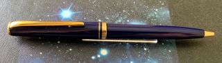 Vintage Montblanc Generation Ballpoint Pen Purple Resin With Gold Accents