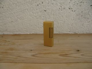 Vintage Accendino Dunhill Rollagas Lighter Gold Plated Made Switzerland.