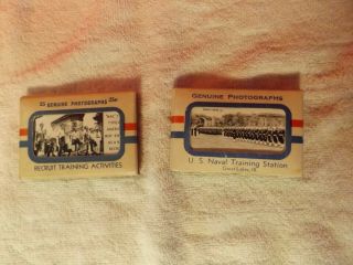 Wwii Mini Photographs,  Recruit Training Activities And Us Naval Training Station