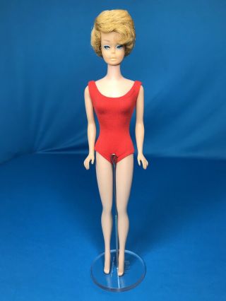 Vintage SIDEPART Ash Blonde Bubblecut Barbie American Girl Face Orig Swimsuit 2