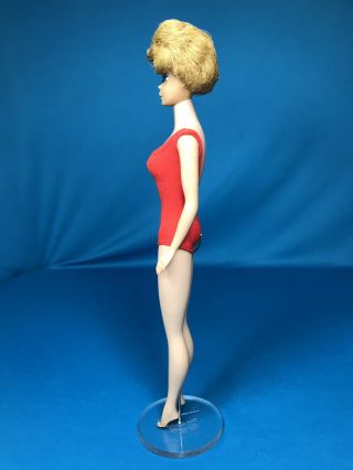 Vintage SIDEPART Ash Blonde Bubblecut Barbie American Girl Face Orig Swimsuit 5