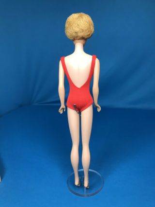 Vintage SIDEPART Ash Blonde Bubblecut Barbie American Girl Face Orig Swimsuit 6
