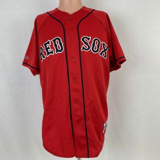 Majestic Jason Varitek Boston Red Sox Jersey Vtg MLB Baseball Sewn Size Medium 3