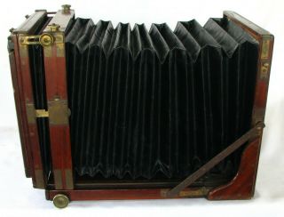 Rare 1890 J H Dallmeyer,  London,  Full Plate Wooden Tailboard Field Camera