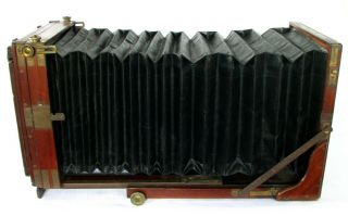 Rare 1890 J H Dallmeyer,  London,  Full Plate Wooden Tailboard Field Camera 3