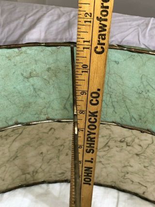 VTG Mid Century 2 Tier Turquoise Fiberglass Lamp Shade Starburst Atomic 20 