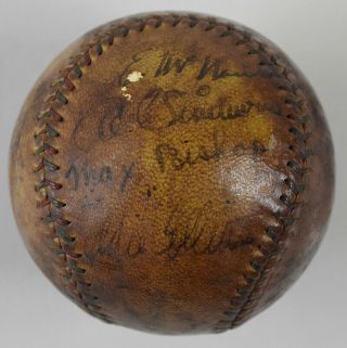 Vintage Al Simmons Eddie Collins Signed Auto Autograph Baseball 1931 Athletics