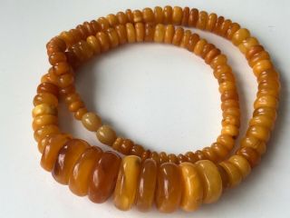 RARE Natural Vintage Amber Beads Antique Baltic Old Necklace 32.  34 gr 3