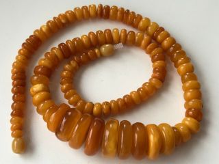 RARE Natural Vintage Amber Beads Antique Baltic Old Necklace 32.  34 gr 4