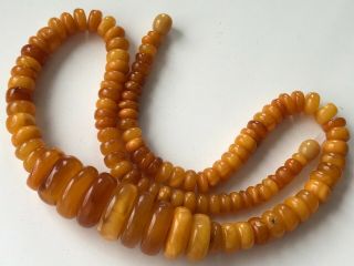 RARE Natural Vintage Amber Beads Antique Baltic Old Necklace 32.  34 gr 6