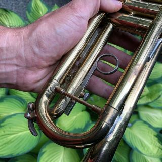 Vintage BACH TR300 BRASS TRUMPET,  CASE,  BACH 7C MOUTHPIECE PLAYS GREAT 4