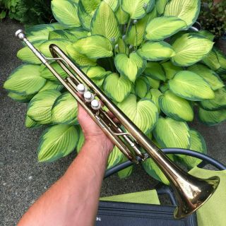 Vintage BACH TR300 BRASS TRUMPET,  CASE,  BACH 7C MOUTHPIECE PLAYS GREAT 6