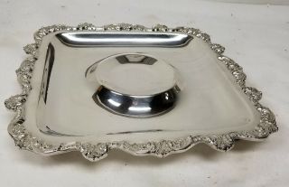 Antique Vintage Sheffield Silver Plate Tray Dish Old English Poole