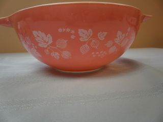 3 Vintage Pyrex Pink Gooseberry Cinderella Nesting Bowls 441 443 & 444 5