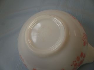 3 Vintage Pyrex Pink Gooseberry Cinderella Nesting Bowls 441 443 & 444 6