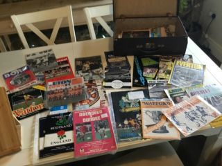 Vintage Football Programs Papers Suitcase Full Newcastle,  Villa,  Chelsea