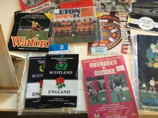Vintage Football Programs papers suitcase full Newcastle,  villa,  Chelsea 2