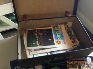 Vintage Football Programs papers suitcase full Newcastle,  villa,  Chelsea 6